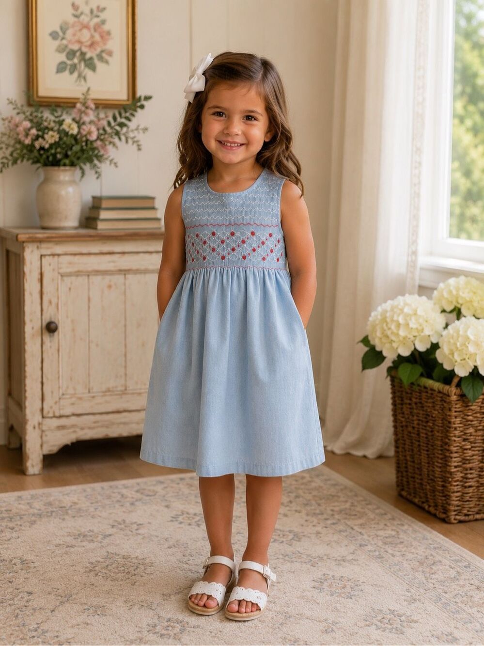 Carriage Boutiques Apple Smocked Dress Size 4Y